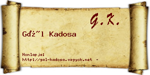 Gál Kadosa névjegykártya